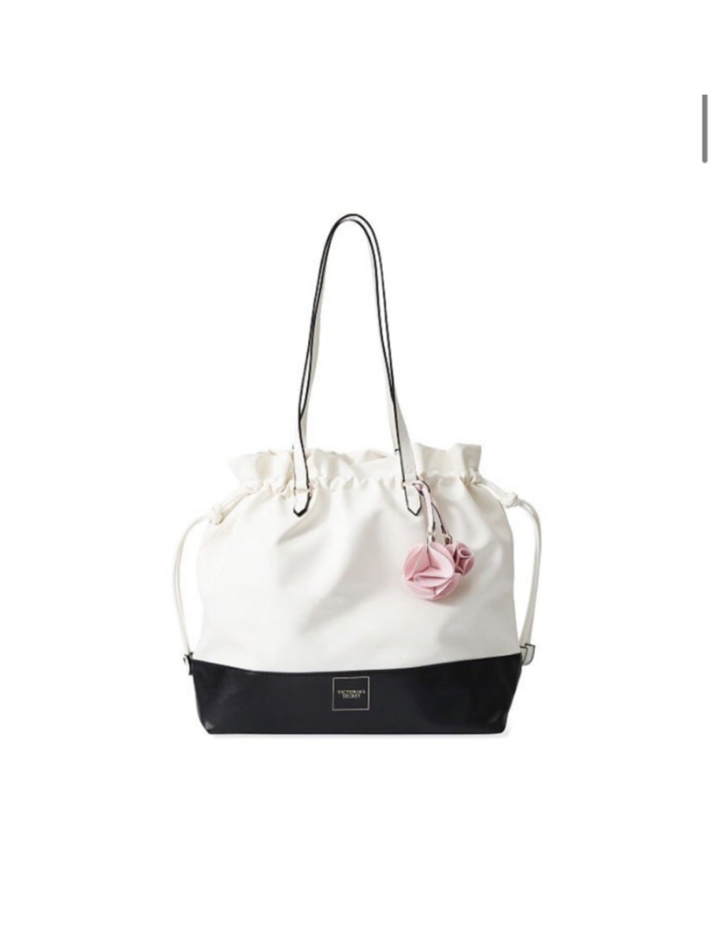 Victoria's Secret SIDE CINCH TOTE LIMITED EDITION White Large Bag shopper NWT